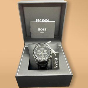 Hugo Boss Trophy Watch with Leather Strap